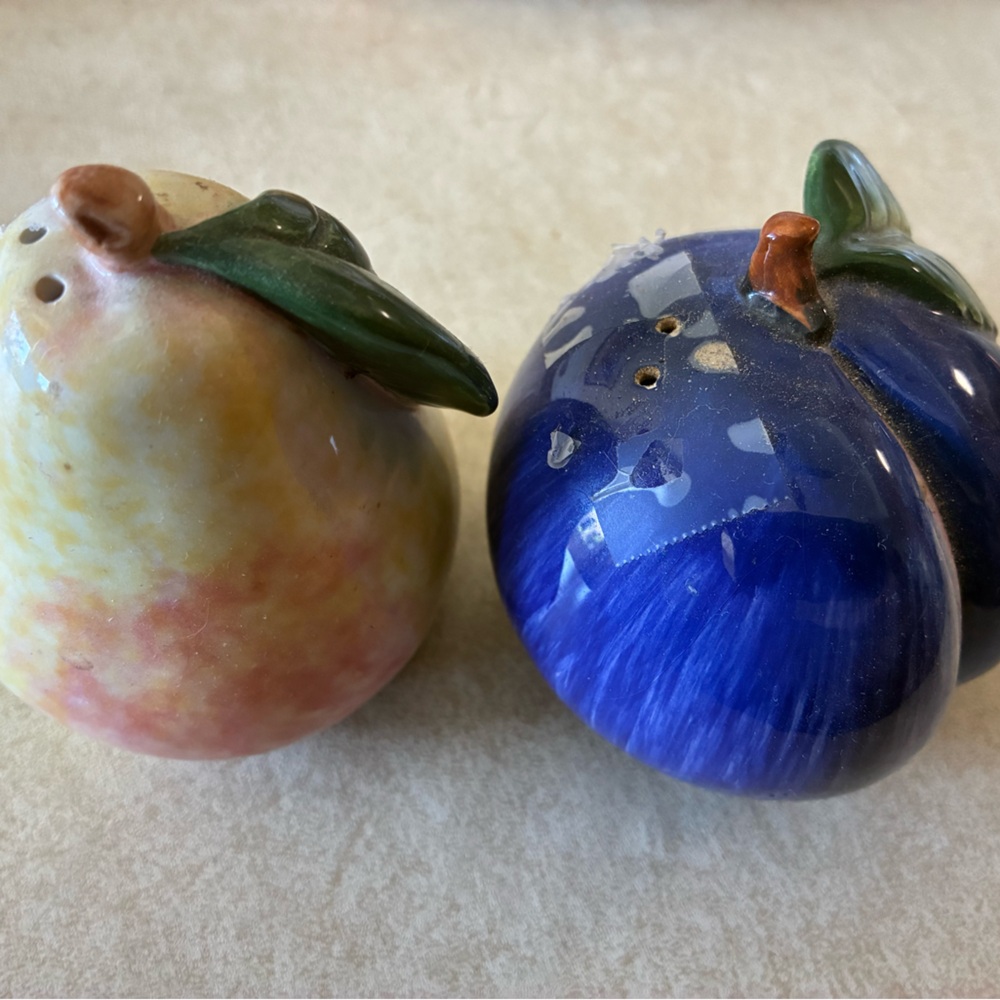 Ceramic Fruit Salt and Pepper Shakers
